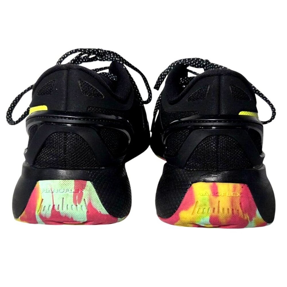 Reebok Mens NanoFlex TR Black Training Shoes Lime Camo OrthoLite Footbed - Picture 5 of 9